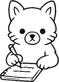 Marten writing a note